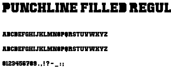 Punchline Filled Regular font